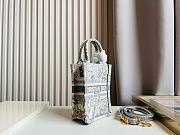 Bagsaaa Dior Phone Book Tote Grey Toile de Jouy Embroidery - 13.5*5*18cm - 6