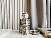 Bagsaaa Dior Phone Book Tote Grey Toile de Jouy Embroidery - 13.5*5*18cm - 3