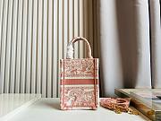 Bagsaaa Dior Phone Book Tote Pink Toile de Jouy Embroidery - 13.5*5*18cm - 5