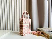 Bagsaaa Dior Phone Book Tote Pink Toile de Jouy Embroidery - 13.5*5*18cm - 4