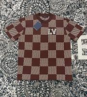 Bagsaaa Damier Graphic T-Shirt Brown - 5