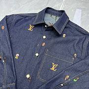 Bagsaaa Louis Vuitton Embroidered Denim Overshirt - 3