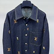 Bagsaaa Louis Vuitton Embroidered Denim Overshirt - 2