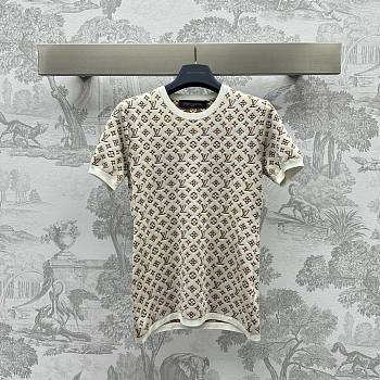 Bagsaaa Louis Vuitton Monogram Jacquard Knit Top
