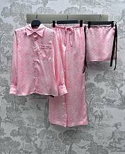 Bagsaaa Louis Vuitton Pink Monogram Silk Set  - 1