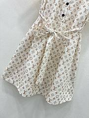 Bagsaaa Louis Vuitton Dress Silk Fabric Monogram Cream Color - 6