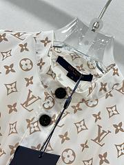 Bagsaaa Louis Vuitton Dress Silk Fabric Monogram Cream Color - 5