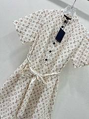 Bagsaaa Louis Vuitton Dress Silk Fabric Monogram Cream Color - 3