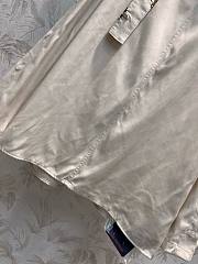 Bagsaaa Louis Vuitton Monogram Lavaliere Button Sleeve Blouse In White - 6
