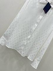 	 Bagsaaa Louis Vuitton Silk Monogram Shirt In White - 6