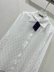 	 Bagsaaa Louis Vuitton Silk Monogram Shirt In White - 4