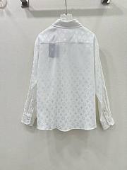 	 Bagsaaa Louis Vuitton Silk Monogram Shirt In White - 3