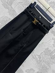 Bagsaaa Louis Vuitton Black With Belt Long Skirt - 3