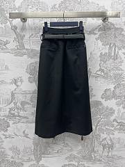Bagsaaa Louis Vuitton Black With Belt Long Skirt - 2