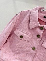Bagsaaa Louis Vuitton Denim Jacket In Monogram Pink - 6