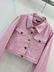 Bagsaaa Louis Vuitton Denim Jacket In Monogram Pink - 5