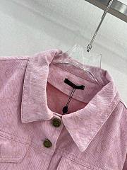 Bagsaaa Louis Vuitton Denim Jacket In Monogram Pink - 4
