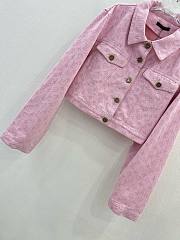Bagsaaa Louis Vuitton Denim Jacket In Monogram Pink - 3