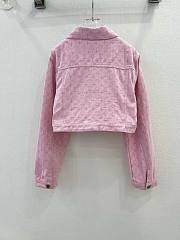 Bagsaaa Louis Vuitton Denim Jacket In Monogram Pink - 2