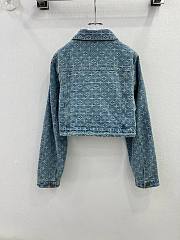	 Bagsaaa Louis Vuitton Denim Jacket In Monogram Blue - 4