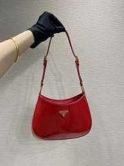 Bagsaaa Prada Hobo Shoulder Bag Red Patent Leather - 22*18.5*4.5cm - 2