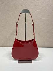 Bagsaaa Prada Hobo Shoulder Bag Red Patent Leather - 22*18.5*4.5cm - 3