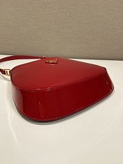 Bagsaaa Prada Hobo Shoulder Bag Red Patent Leather - 22*18.5*4.5cm - 5