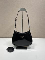 	 Bagsaaa Prada Hobo Shoulder Bag Black Patent Leather - 22*18.5*4.5cm - 1