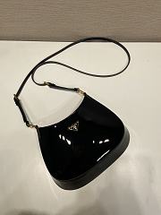 	 Bagsaaa Prada Hobo Shoulder Bag Black Patent Leather - 22*18.5*4.5cm - 5
