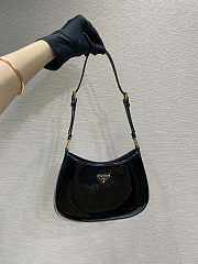 	 Bagsaaa Prada Hobo Shoulder Bag Black Patent Leather - 22*18.5*4.5cm - 3