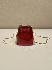 Bagsaaa Prada Patentm Cherry Red Leather Mini Pouch - 10*12*7cm - 5