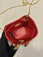 Bagsaaa Prada Patentm Cherry Red Leather Mini Pouch - 10*12*7cm - 2