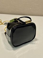 	 Bagsaaa Prada Patentm Black Leather Mini Pouch - 10*12*7cm - 4
