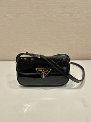 Bagsaaa Prada Shoulder Patent Leather Bag in black - 10.5*20.5*4cm - 1