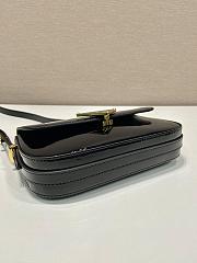 Bagsaaa Prada Shoulder Patent Leather Bag in black - 10.5*20.5*4cm - 5