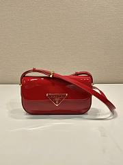 	 Bagsaaa Prada Shoulder Patent Leather Bag in Cherry Red - 10.5*20.5*4cm - 1