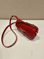 	 Bagsaaa Prada Shoulder Patent Leather Bag in Cherry Red - 10.5*20.5*4cm - 6