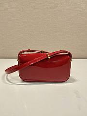 	 Bagsaaa Prada Shoulder Patent Leather Bag in Cherry Red - 10.5*20.5*4cm - 3