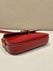 	 Bagsaaa Prada Shoulder Patent Leather Bag in Cherry Red - 10.5*20.5*4cm - 2