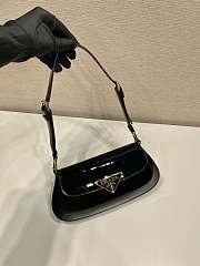 Bagsaaa Prada Black Patent Leather Shoulder Bag - 24*11*4cm - 5