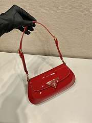 	 Bagsaaa Prada Cherry Red Patent Leather Shoulder Bag - 24*11*4cm - 5