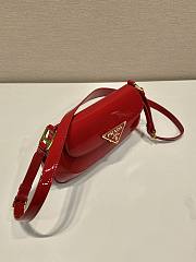 	 Bagsaaa Prada Cherry Red Patent Leather Shoulder Bag - 24*11*4cm - 4