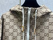 	 Bagsaaa Gucci GG COTTON FABRIC JACKET WITH ZIPPER Brown - 5
