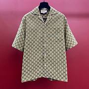 Bagsaaa Gucci GG linen-blend shirt - 1