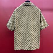 Bagsaaa Gucci GG linen-blend shirt - 2