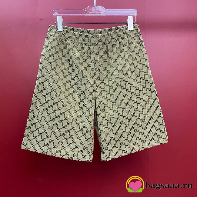 Bagsaaa Gucci GG linen-blend short - 1