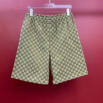 Bagsaaa Gucci GG linen-blend short
