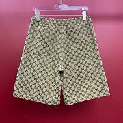 Bagsaaa Gucci GG linen-blend short - 3