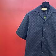 	 Bagsaaa Gucci GG linen-blend shirt in black - 3