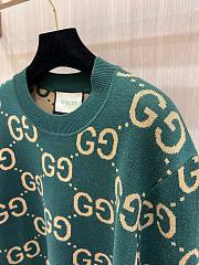 Bagsaa Gucci GG wool jacquard sweater in green - 6